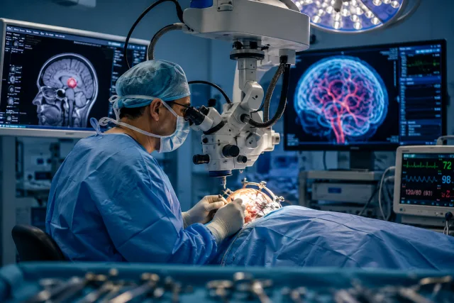 Neurosurgery care at an international hospital
